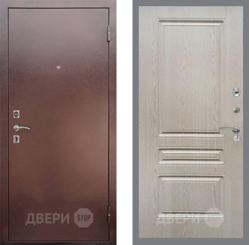 Входная металлическая Дверь Рекс (REX) 1 FL-243 Беленый дуб в Черноголовке