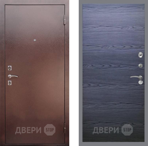 Входная металлическая Дверь Рекс (REX) 1 GL Дуб тангенальный черный в Черноголовке