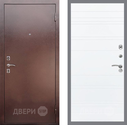 Входная металлическая Дверь Рекс (REX) 1 Line Силк Сноу в Черноголовке
