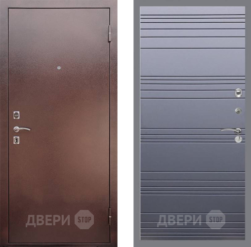 Входная металлическая Дверь Рекс (REX) 1 Line Силк титан в Черноголовке
