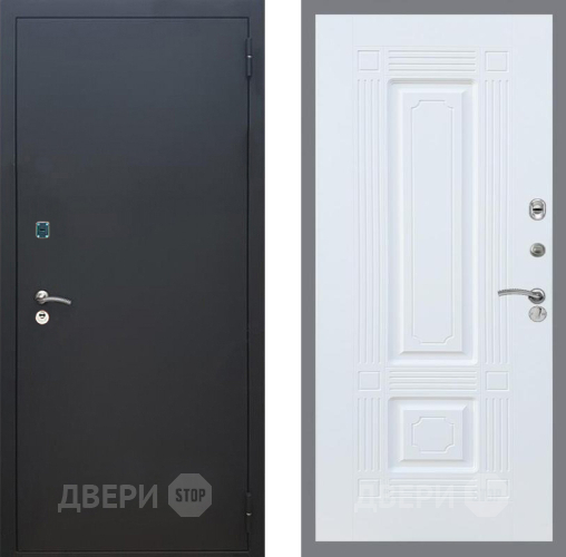Входная металлическая Дверь Рекс (REX) 1A Черный Муар FL-2 Силк Сноу в Черноголовке