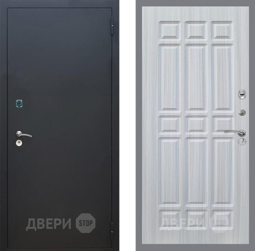 Входная металлическая Дверь Рекс (REX) 1A Черный Муар FL-33 Сандал белый в Черноголовке