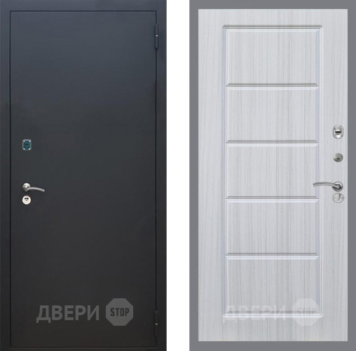 Входная металлическая Дверь Рекс (REX) 1A Черный Муар FL-39 Сандал белый в Черноголовке