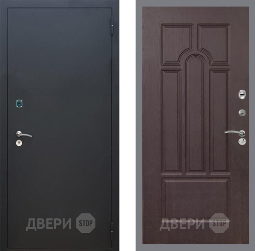 Входная металлическая Дверь Рекс (REX) 1A Черный Муар FL-58 Венге в Черноголовке