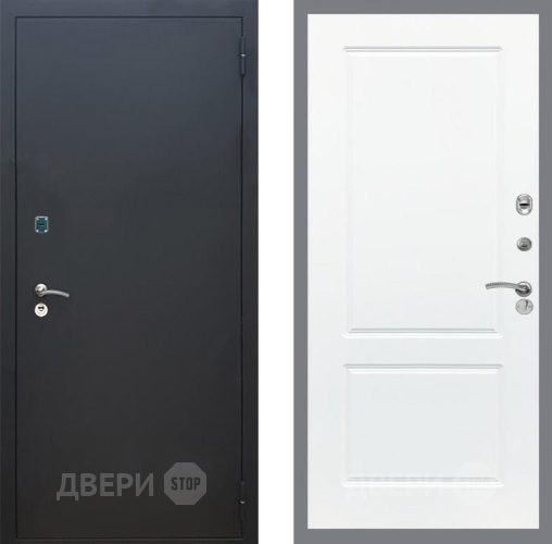 Входная металлическая Дверь Рекс (REX) 1A Черный Муар FL-117 Силк Сноу в Черноголовке