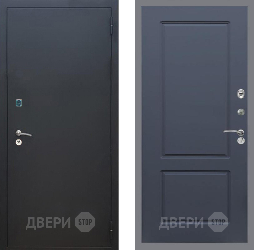 Входная металлическая Дверь Рекс (REX) 1A Черный Муар FL-117 Силк титан в Черноголовке