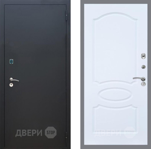 Входная металлическая Дверь Рекс (REX) 1A Черный Муар FL-128 Силк Сноу в Черноголовке