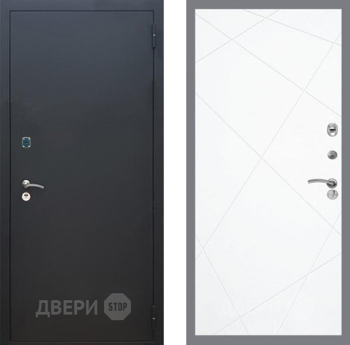 Входная металлическая Дверь Рекс (REX) 1A Черный Муар FL-291 Силк Сноу в Черноголовке