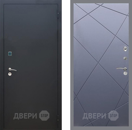 Входная металлическая Дверь Рекс (REX) 1A Черный Муар FL-291 Силк титан в Черноголовке