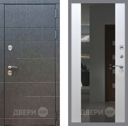 Входная металлическая Дверь Рекс (REX) 21 СБ-16 с Зеркалом Лиственница беж в Черноголовке