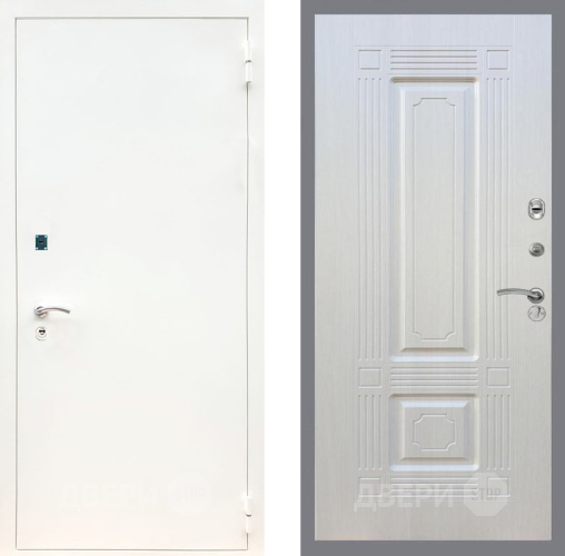 Входная металлическая Дверь Рекс (REX) 1А Белая шагрень FL-2 Лиственница беж в Черноголовке