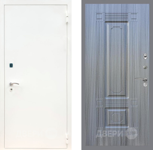 Входная металлическая Дверь Рекс (REX) 1А Белая шагрень FL-2 Сандал грей в Черноголовке