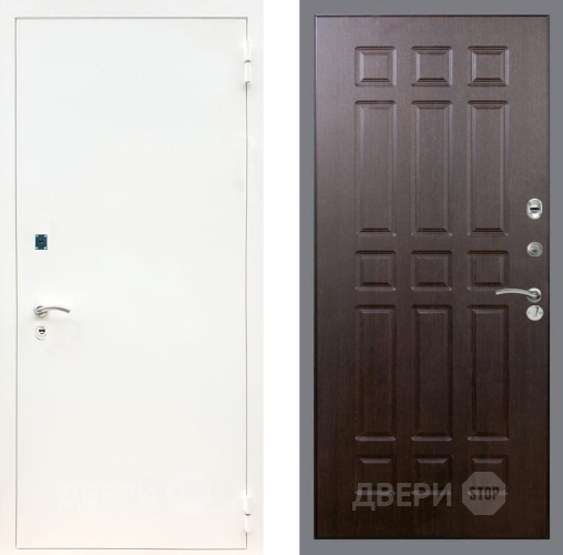 Входная металлическая Дверь Рекс (REX) 1А Белая шагрень FL-33 Венге в Черноголовке
