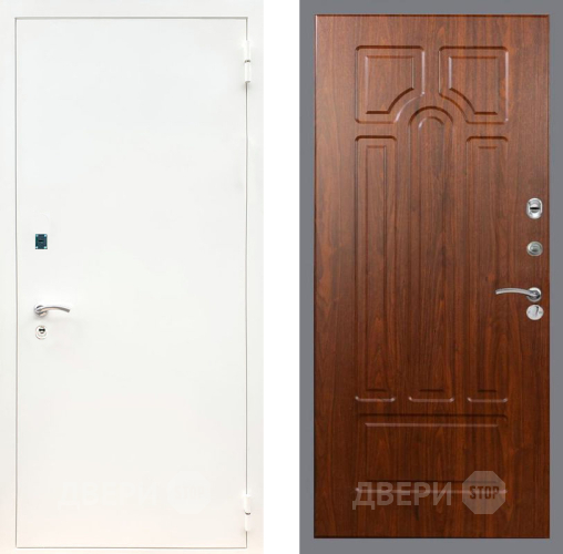 Входная металлическая Дверь Рекс (REX) 1А Белая шагрень FL-58 Морёная берёза в Черноголовке