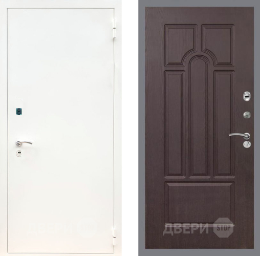 Входная металлическая Дверь Рекс (REX) 1А Белая шагрень FL-58 Венге в Черноголовке