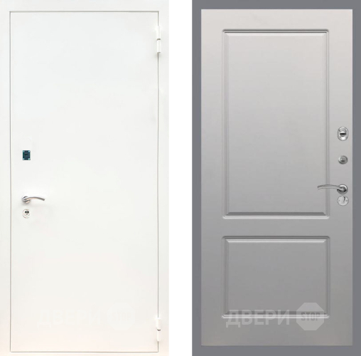 Входная металлическая Дверь Рекс (REX) 1А Белая шагрень FL-117 Грей софт в Черноголовке