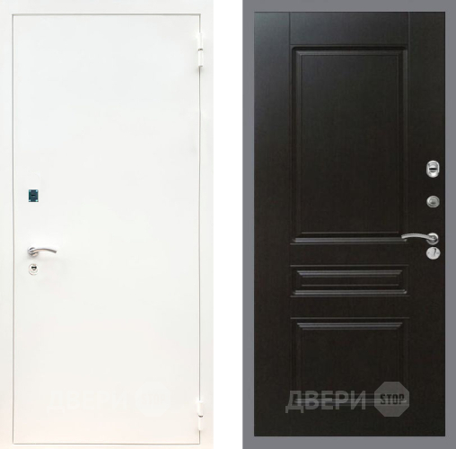 Входная металлическая Дверь Рекс (REX) 1А Белая шагрень FL-243 Венге в Черноголовке