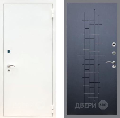 Входная металлическая Дверь Рекс (REX) 1А Белая шагрень FL-289 Ясень черный в Черноголовке