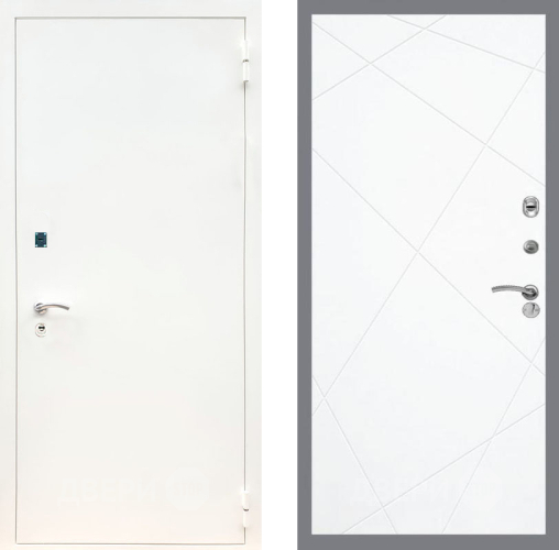 Входная металлическая Дверь Рекс (REX) 1А Белая шагрень FL-291 Силк Сноу в Черноголовке