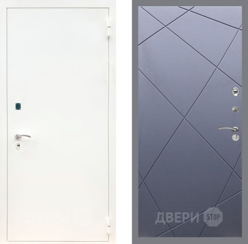 Входная металлическая Дверь Рекс (REX) 1А Белая шагрень FL-291 Силк титан в Черноголовке