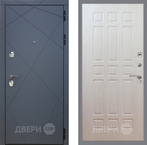 Входная металлическая Дверь Рекс (REX) 13 Силк Титан FL-33 Беленый дуб в Черноголовке