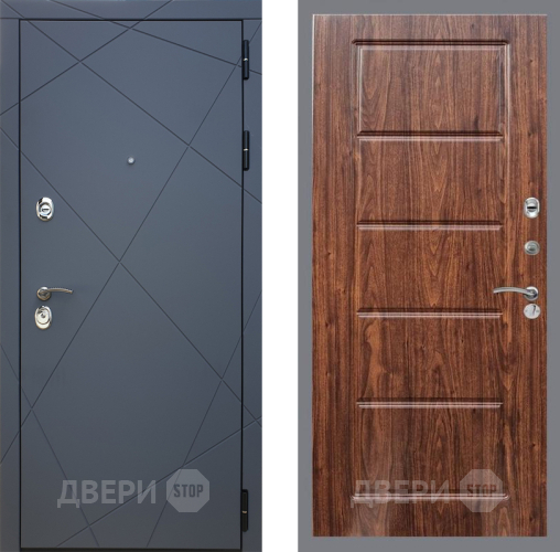 Входная металлическая Дверь Рекс (REX) 13 Силк Титан FL-39 орех тисненый в Черноголовке
