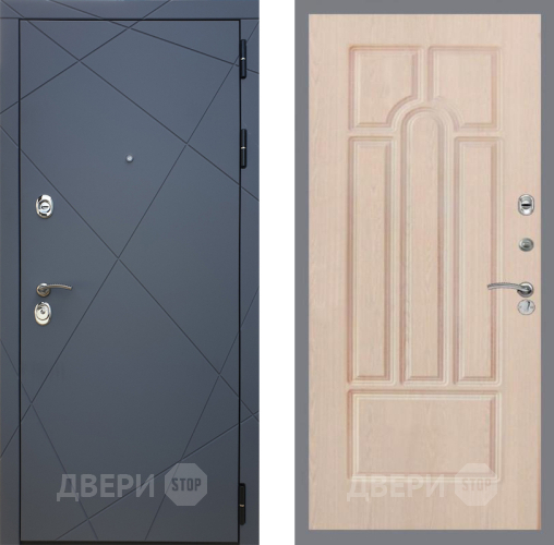 Входная металлическая Дверь Рекс (REX) 13 Силк Титан FL-58 Беленый дуб в Черноголовке