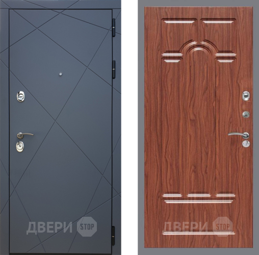 Входная металлическая Дверь Рекс (REX) 13 Силк Титан FL-58 орех тисненый в Черноголовке
