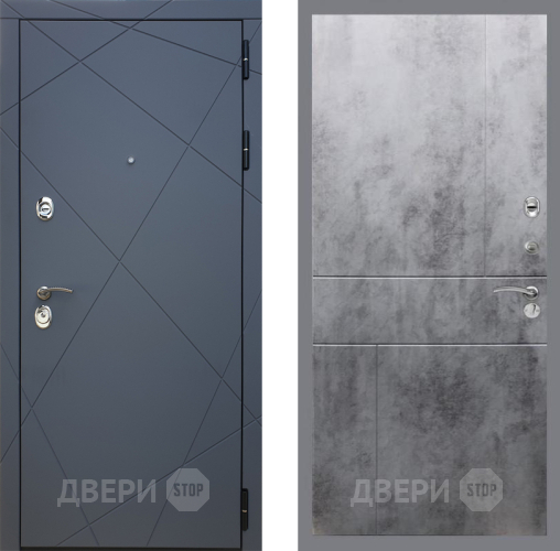 Входная металлическая Дверь Рекс (REX) 13 Силк Титан FL-290 Бетон темный в Черноголовке