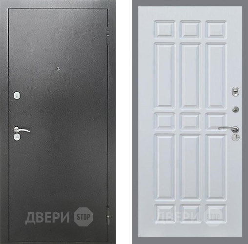 Входная металлическая Дверь Рекс (REX) Сити FL-33 Белый ясень в Черноголовке