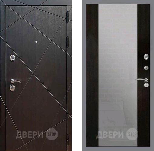 Входная металлическая Дверь Рекс (REX) 13 Венге СБ-16 Зеркало Венге в Черноголовке