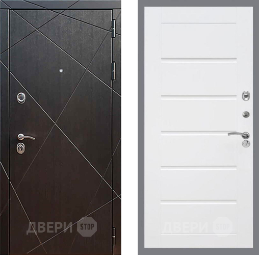 Входная металлическая Дверь Рекс (REX) 13 Венге Сити Белый ясень в Черноголовке