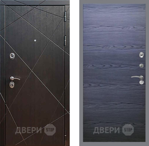 Входная металлическая Дверь Рекс (REX) 13 Венге GL Дуб тангенальный черный в Черноголовке