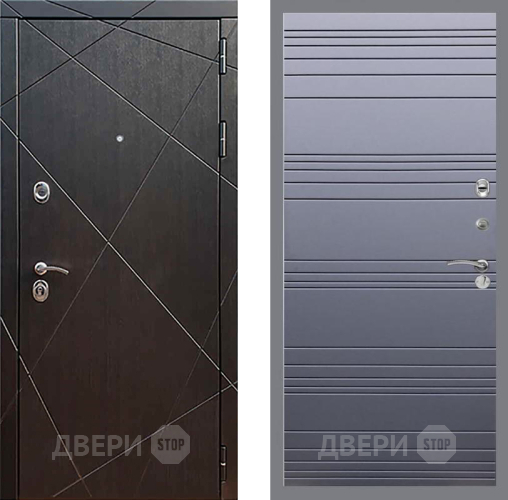 Входная металлическая Дверь Рекс (REX) 13 Венге Line Силк титан в Черноголовке