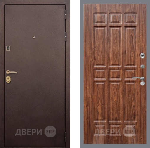 Входная металлическая Дверь Рекс (REX) Лайт 3К FL-33 орех тисненый в Черноголовке