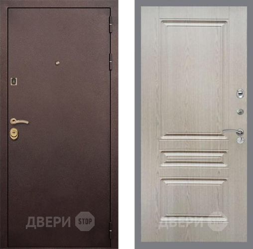 Входная металлическая Дверь Рекс (REX) Лайт 3К FL-243 Беленый дуб в Черноголовке
