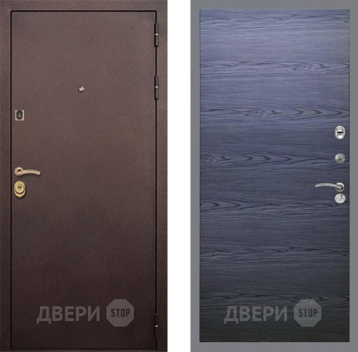 Входная металлическая Дверь Рекс (REX) Лайт 3К GL Дуб тангенальный черный в Черноголовке
