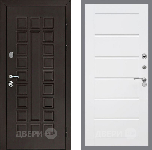 Входная металлическая Дверь Рекс (REX) Сенатор 3К Сити Белый ясень в Черноголовке