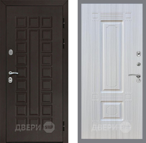 Входная металлическая Дверь Рекс (REX) Сенатор 3К FL-2 Сандал белый в Черноголовке
