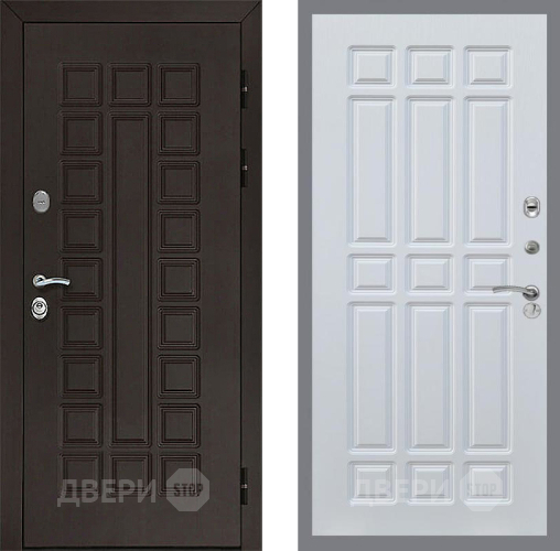 Входная металлическая Дверь Рекс (REX) Сенатор 3К FL-33 Белый ясень в Черноголовке