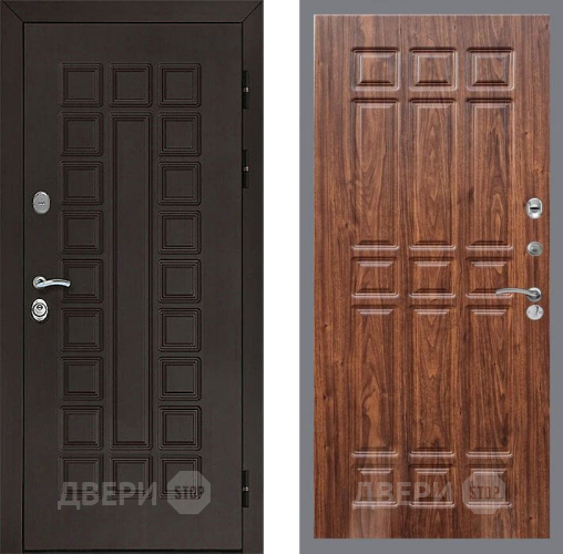 Входная металлическая Дверь Рекс (REX) Сенатор 3К FL-33 орех тисненый в Черноголовке
