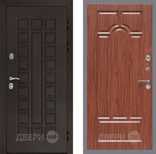 Входная металлическая Дверь Рекс (REX) Сенатор 3К FL-58 орех тисненый в Черноголовке