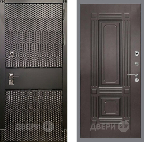 Входная металлическая Дверь Рекс (REX) 15 Черный Кварц FL-2 Венге в Черноголовке