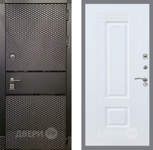 Входная металлическая Дверь Рекс (REX) 15 Черный Кварц FL-2 Силк Сноу в Черноголовке
