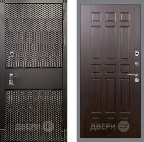 Входная металлическая Дверь Рекс (REX) 15 Черный Кварц FL-33 Венге в Черноголовке