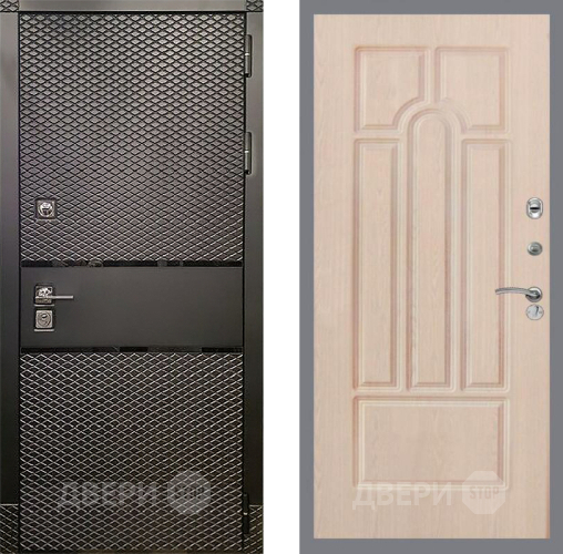 Входная металлическая Дверь Рекс (REX) 15 Черный Кварц FL-58 Беленый дуб в Черноголовке