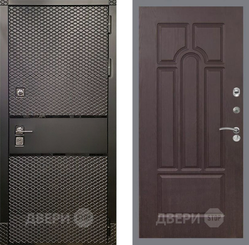 Входная металлическая Дверь Рекс (REX) 15 Черный Кварц FL-58 Венге в Черноголовке