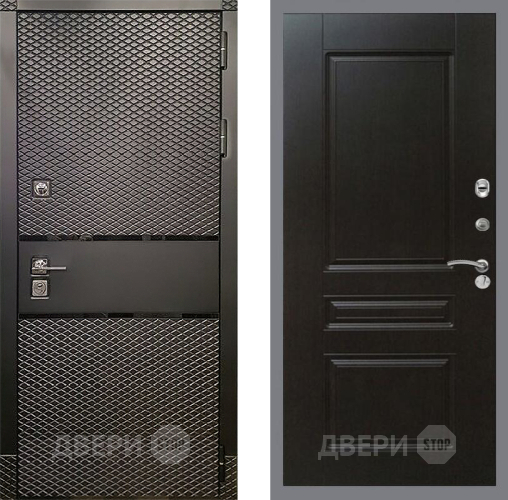 Входная металлическая Дверь Рекс (REX) 15 Черный Кварц FL-243 Венге в Черноголовке