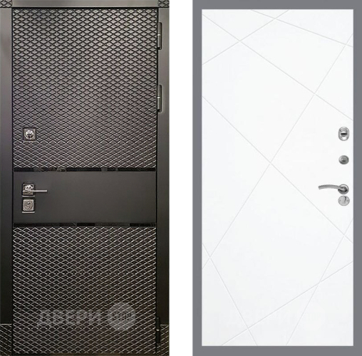 Входная металлическая Дверь Рекс (REX) 15 Черный Кварц FL-291 Силк Сноу в Черноголовке