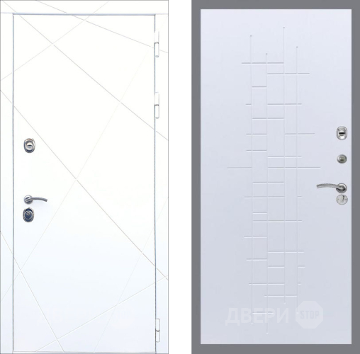 Входная металлическая Дверь Рекс (REX) 13 Силк Сноу FL-289 Белый ясень в Черноголовке